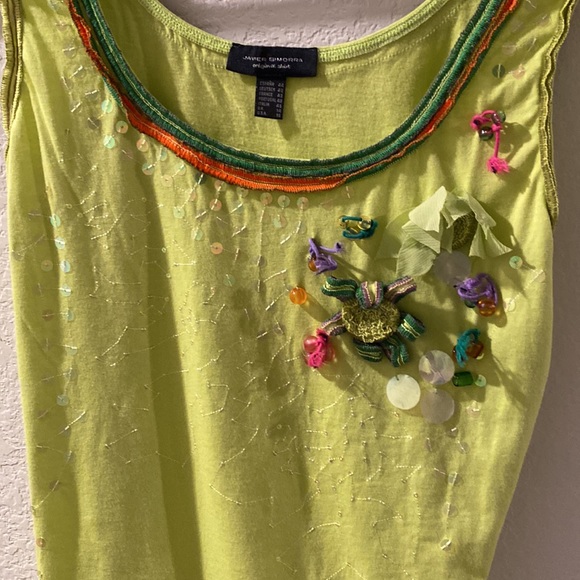 Javier simorra original tank top tie back green - Picture 2 of 7
